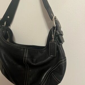 Coach Black Leather Shoulder Bag